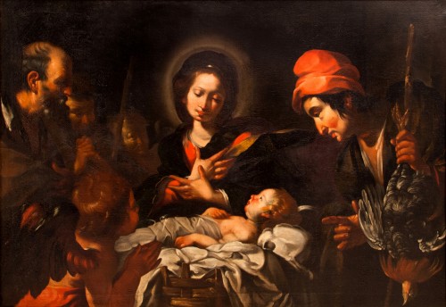 L'adoration des bergers - Bernardo Strozzi (Gênes 1581 - Venise 1644) et atelier - Tableaux et dessins Style 